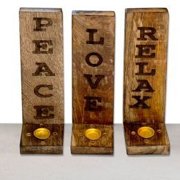 Incensario TABLA madera Forma L-3 Diseños Versión Texto